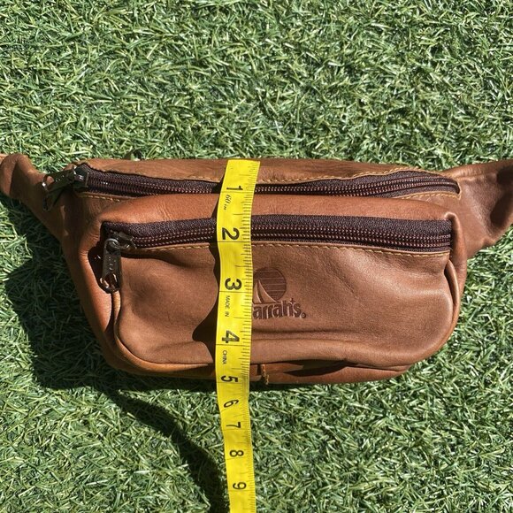 HARRAHS Brown Real Genuine Leather Vintage Funny Pack made in Columbia - Picture 10 of 10